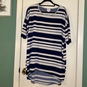 Navy Blue Striped Shirt